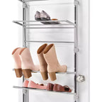 Étagère à chaussures 8 niveaux grise