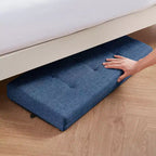 Banc de rangement ottoman capitonné en lin de 76 cm avec pieds pour chambre à coucher, entrée et salon