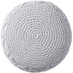 Pouf tressé en macramé de coton – 47 x 38 cm