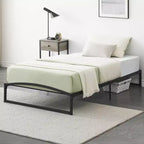 Garvee Metal Bed Frame, Low Profile Platform w/Steel Slats, No Box Spring Needed, Easy Assembly