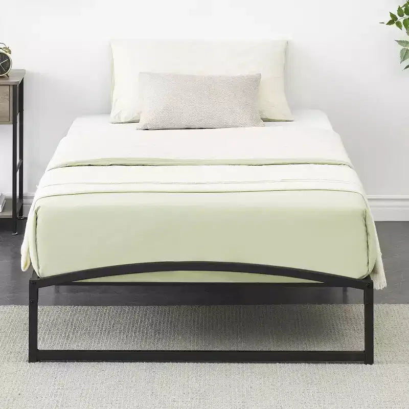 Garvee Metal Bed Frame, Low Profile Platform w/Steel Slats, No Box Spring Needed, Easy Assembly