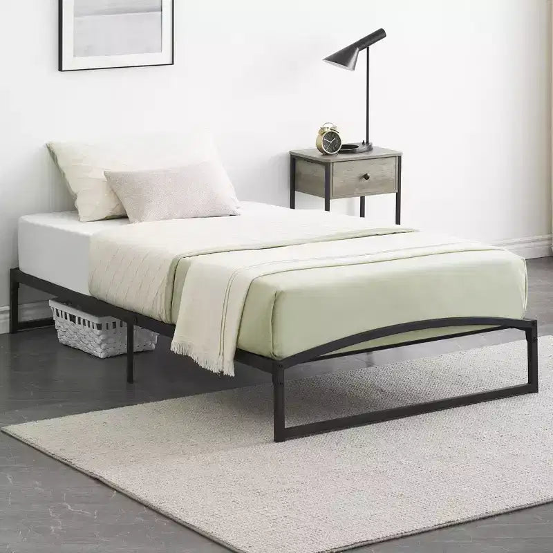 Garvee Metal Bed Frame, Low Profile Platform w/Steel Slats, No Box Spring Needed, Easy Assembly