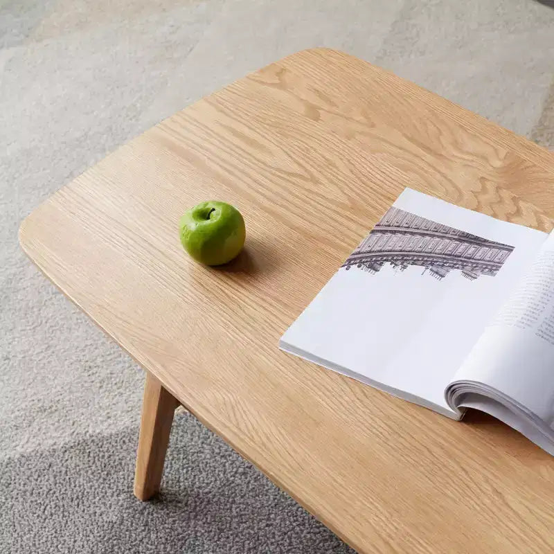 Chic Crate - 100% Solid Wood Coffee Table with Natural Flavor, Easy Assembly, and Storage Shelf - Multifunctional Writing Desk