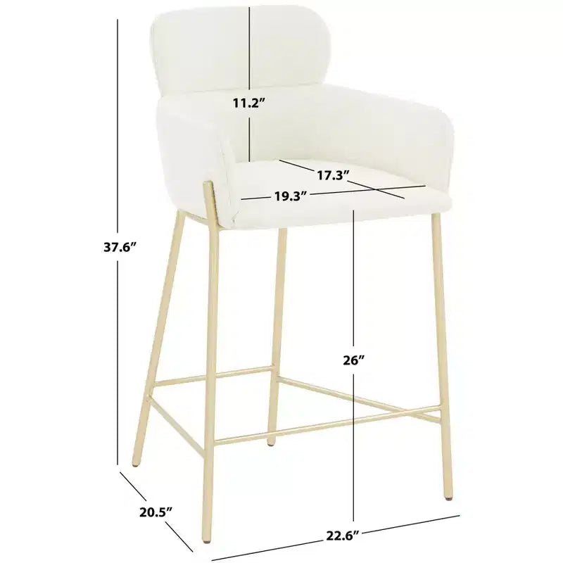 Charlize Velvet Counter Stool - SFV4756 - Safavieh Couture