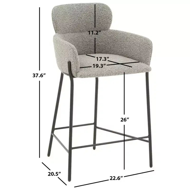 Charlize Velvet Counter Stool - SFV4756 - Safavieh Couture
