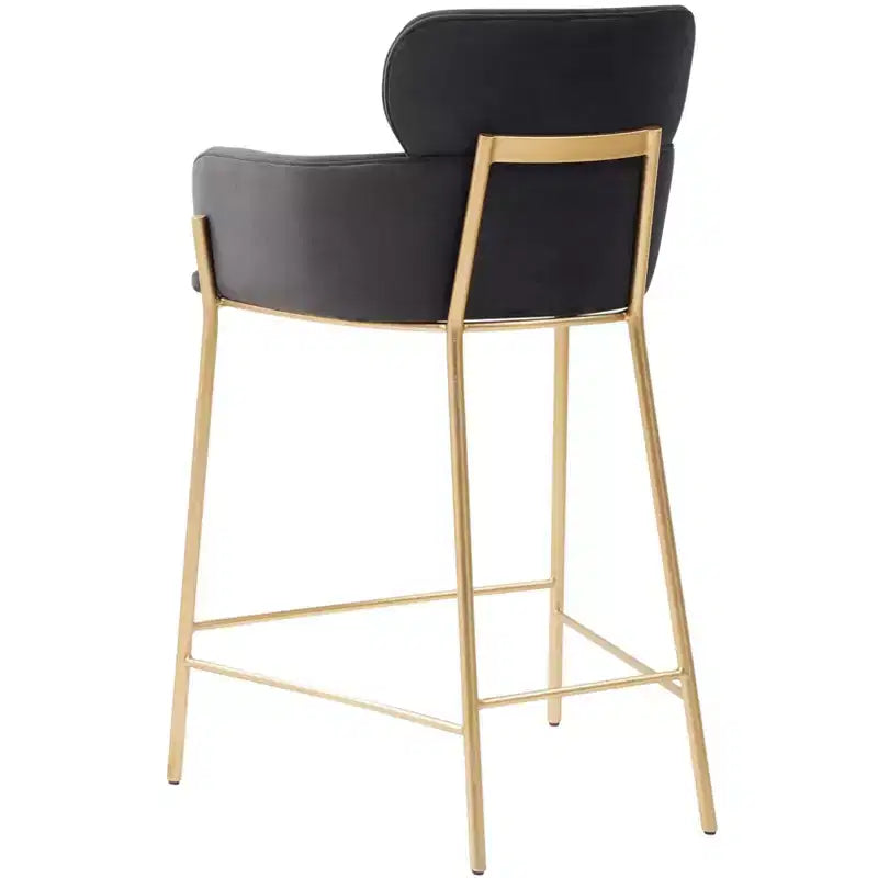 Charlize Velvet Counter Stool - SFV4756 - Safavieh Couture