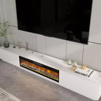 Meuble TV moderne et minimaliste avec tiroirs et étagères ouvertes