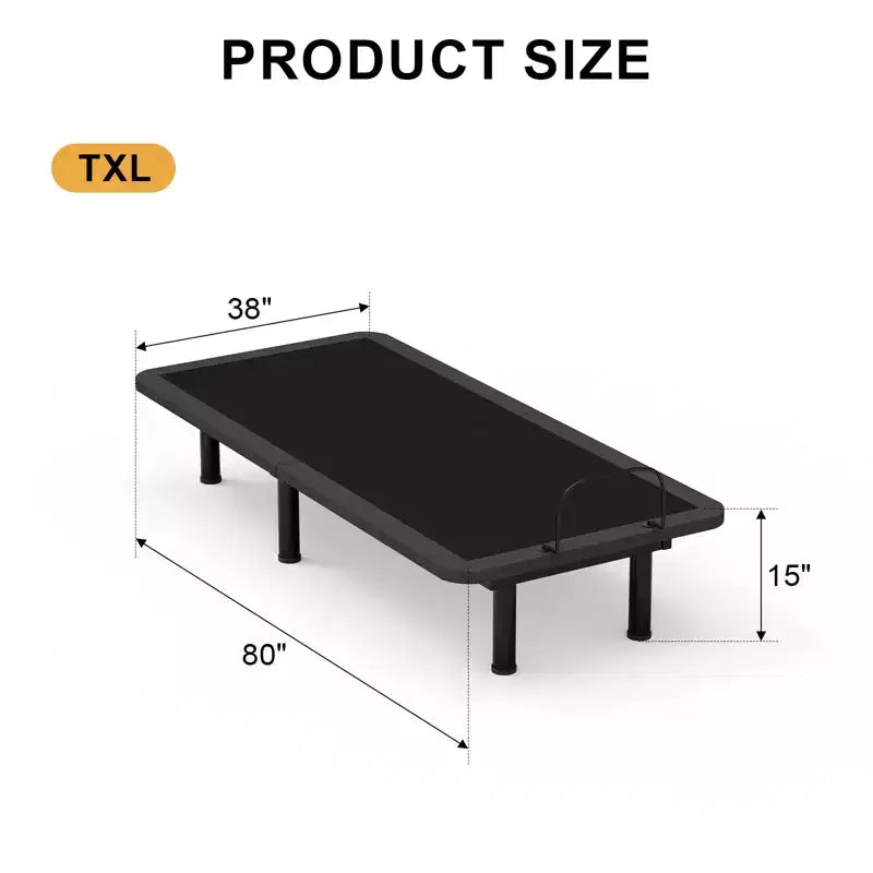 Dyonery Updated Adjustable Bed Base with Thickened Form Frame