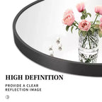 Miroir sur pied arqué pleine longueur 31 po l. x 71 po H, cadre en métal, grand miroir mural ou de sol noir
