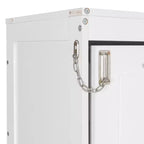 Lit escamotable Queen Size en bois avec canapé pliant, étagères de rangement intégrées et éclairage LED