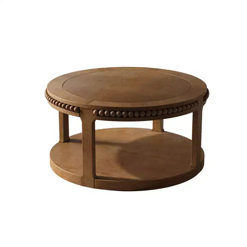 Chiori Modern 2-Tier Wooden 31 Round Coffee Table