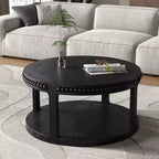 GDFStudio Chiori Modern 2-Tier Wooden 31 Round Coffee Table