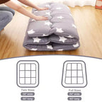 Matelas de sol futon japonais enroulable, tapis tatami pliable et lit de sol portable pour adultes, imprimé étoile