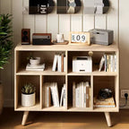 Meuble tourne-disque de 39,5 po avec station de recharge, peut contenir plus de 350 vinyles, meuble de platine vinyle moderne en bois avec étagères ouvertes, pour salon/bureau