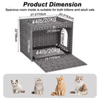 Grande armoire en rotin dissimulée pour litière de chat, meuble d'intérieur pour chat avec tapis et clôture, solution élégante pour litière de chat pour salon