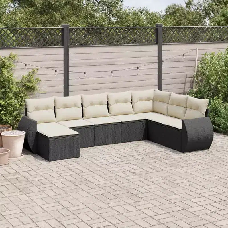 Garden Sofa Set Black