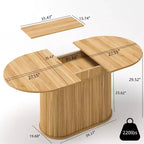 Table à manger extensible moderne avec piètement central rayé