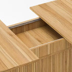 Table à manger extensible moderne avec piètement central rayé