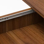 Table à manger extensible moderne avec piètement central rayé