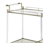 Meuble bar roulant Miroir antique/Laiton filaire