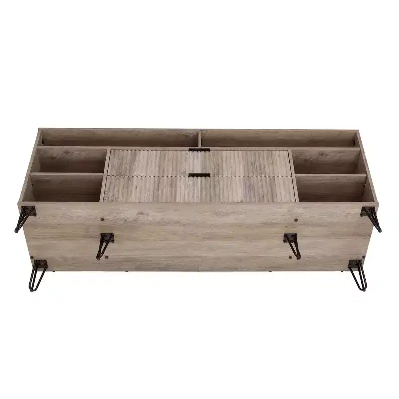 Manhattan Comfort 63" Dumbo TV Stand for TVs up to 60" Rustic Gray