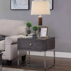 Table d'appoint Gris chêne/Chrome