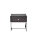 Table d'appoint Gris chêne/Chrome