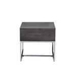 Table d'appoint Gris chêne/Chrome
