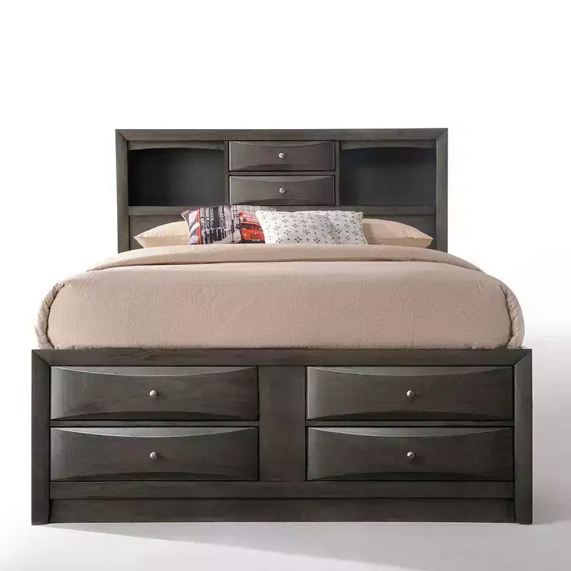 Acme Furniture 91" Queen Ireland Bed Gray Oak Finish