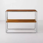 console avec cadre chromé