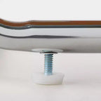 console avec cadre chromé