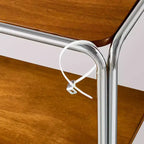 console avec cadre chromé