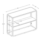 console avec cadre chromé