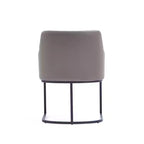 Chaise de salle à manger moderne capitonnée en similicuir avec accoudoirs