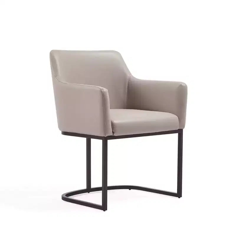 Serena Modern Leatherette Upholstered Dining Armchair - Manhattan Comfort