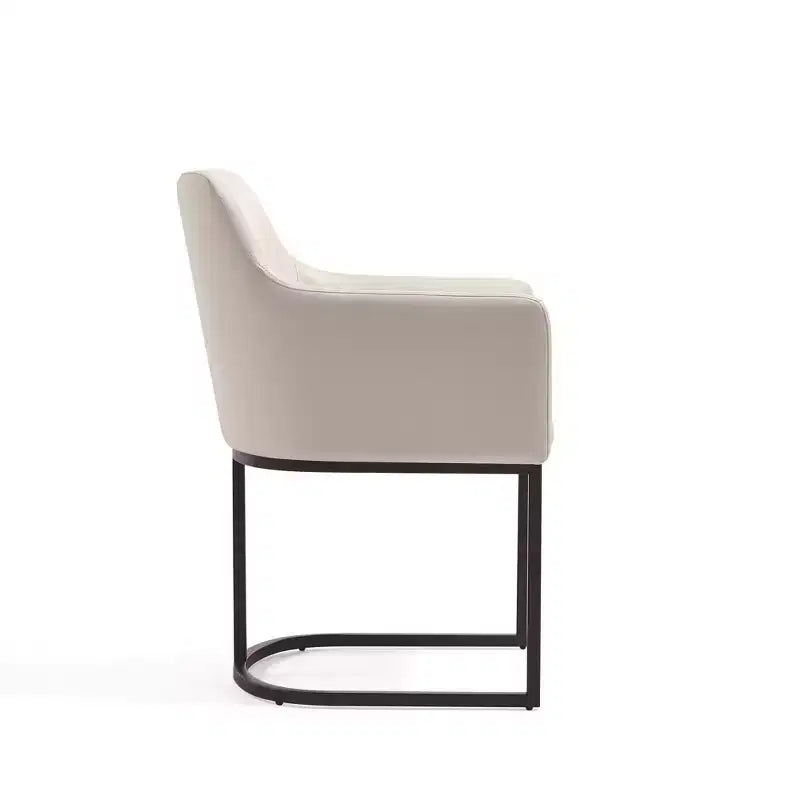 Serena Modern Leatherette Upholstered Dining Armchair - Manhattan Comfort
