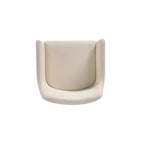 Chaise de salle à manger moderne capitonnée en similicuir avec accoudoirs