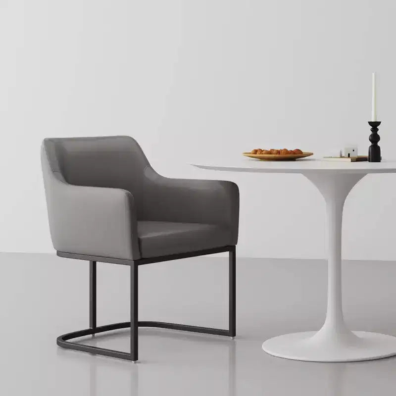 Serena Modern Leatherette Upholstered Dining Armchair - Manhattan Comfort