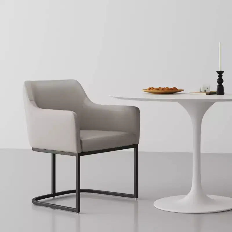 Serena Modern Leatherette Upholstered Dining Armchair - Manhattan Comfort