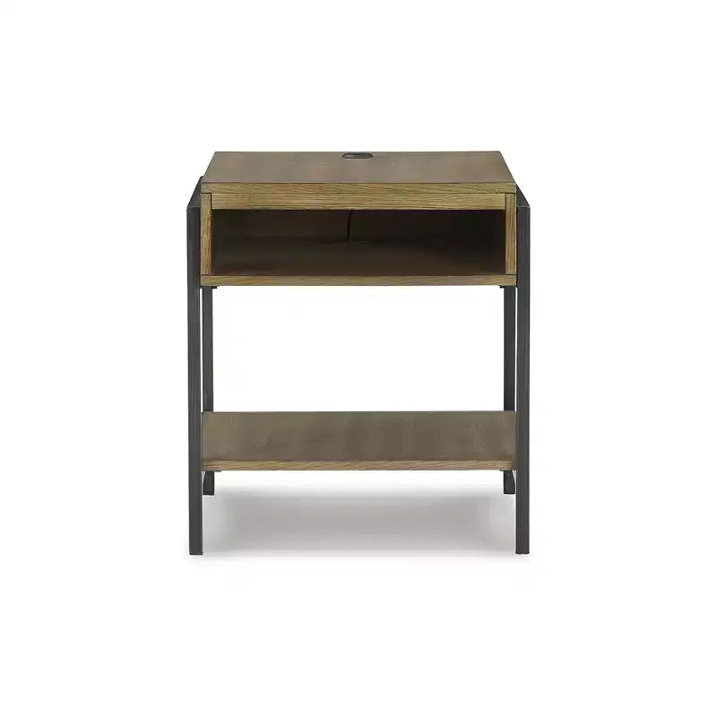 Signature Design by Ashley Contemporary Fridley End Table Brown/Black