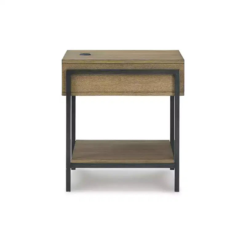 Signature Design by Ashley Contemporary Fridley End Table Brown/Black