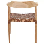 Fauteuil d'appoint en cuir tressé