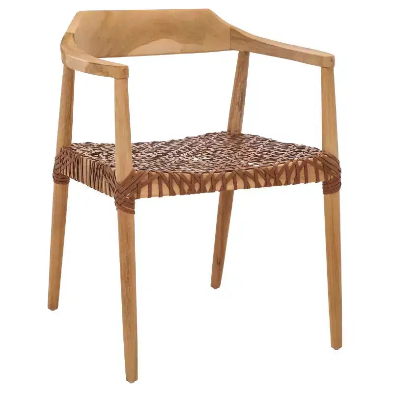 Munro Leather Woven Accent Chair - ACH1005 - Safavieh