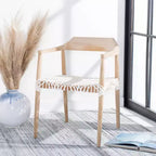 Fauteuil d'appoint en cuir tressé
