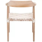 Fauteuil d'appoint en cuir tressé