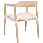 Fauteuil d'appoint en cuir tressé