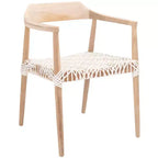 Fauteuil d'appoint en cuir tressé