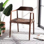 Fauteuil d'appoint en cuir tressé