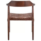 Fauteuil d'appoint en cuir tressé