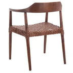 Fauteuil d'appoint en cuir tressé